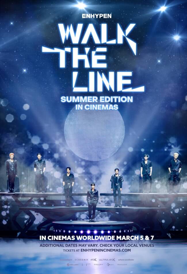 Enhypen Walk The Line Summer Edition In Cinemas Movie Poster