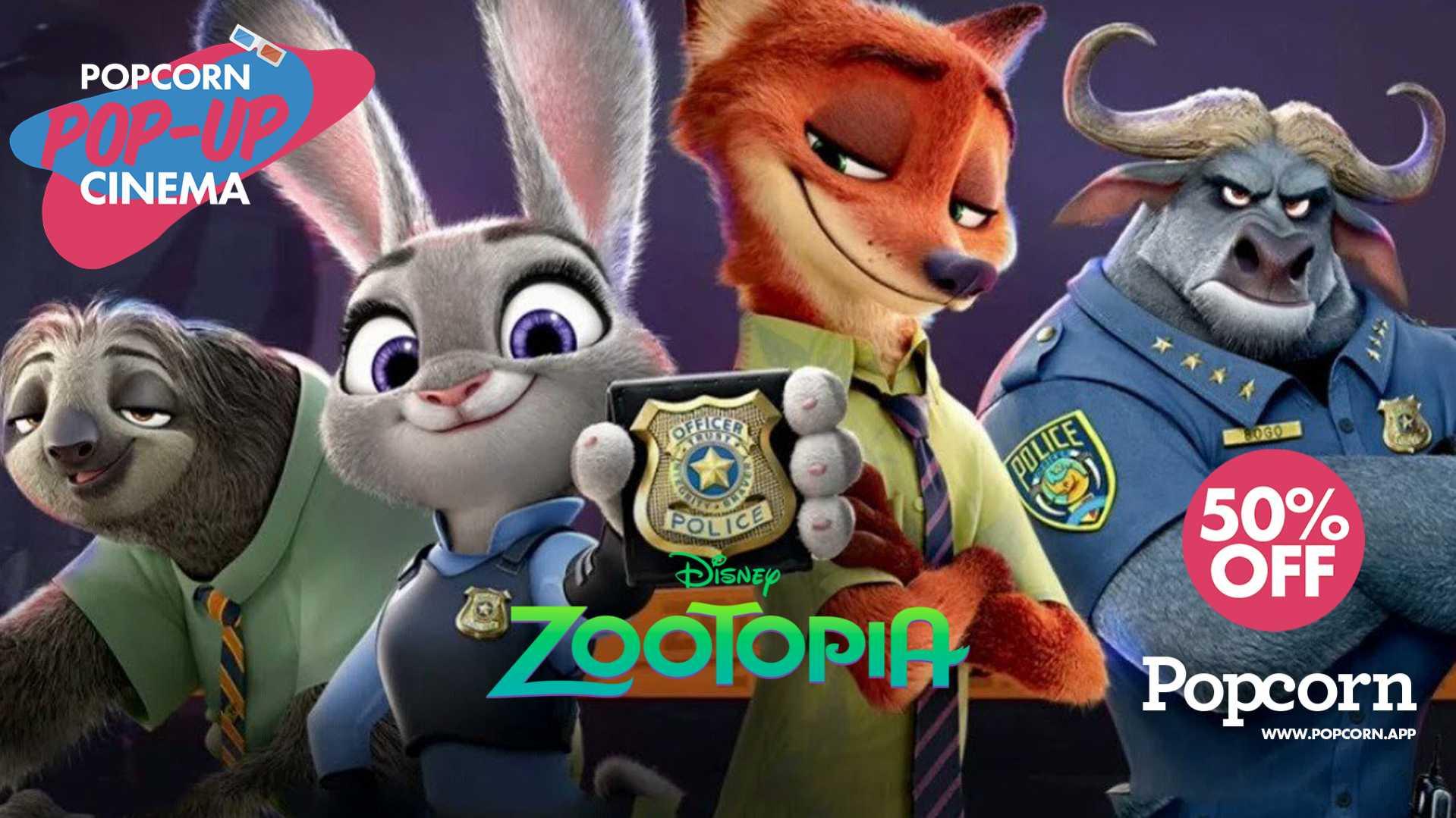 Zootopia Pop-Up Cinema by Popcorn App